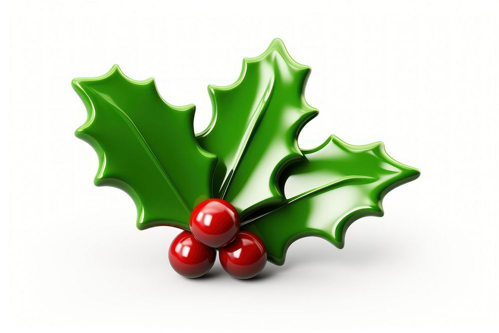 Holly leaves celebration cherry plant. AI generated Image by rawpixel.