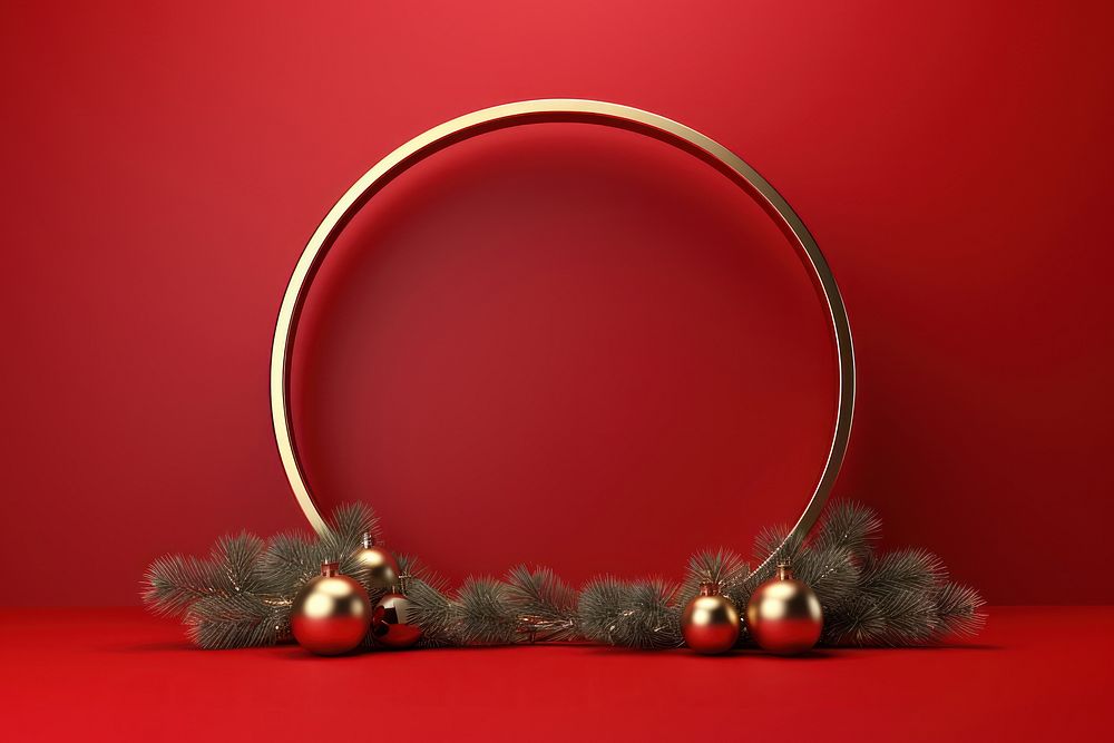 Christmas shape gold red. AI generated Image by rawpixel.