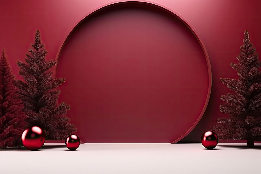 Christmas product backdrop plant tree red. AI generated Image by rawpixel.