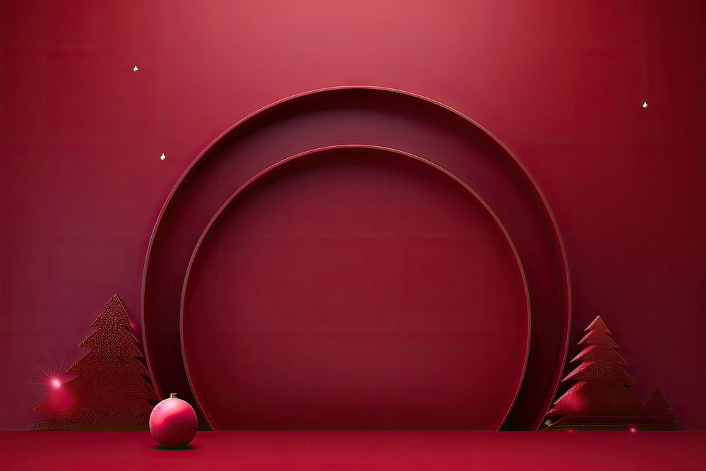Christmas product backdrop red celebration decoration. AI generated Image by rawpixel.