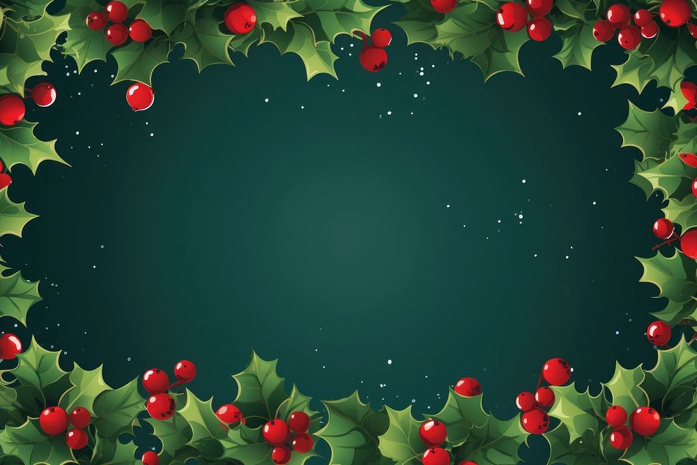 Christmas backgrounds pattern holly. AI generated Image by rawpixel.