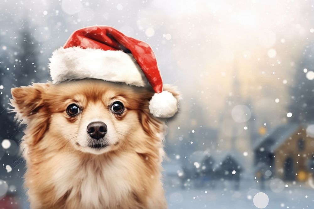 Christmas dog mammal animal. AI generated Image by rawpixel.
