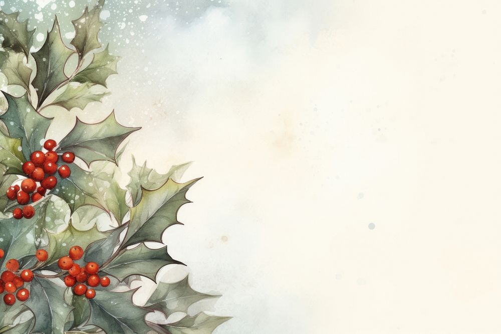 Christmas backgrounds pattern holly. AI | Premium Photo Illustration ...