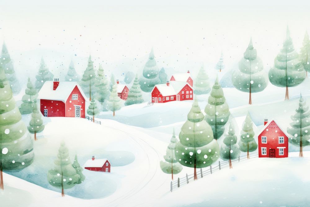 Snow christmas outdoors winter. AI generated Image by rawpixel.