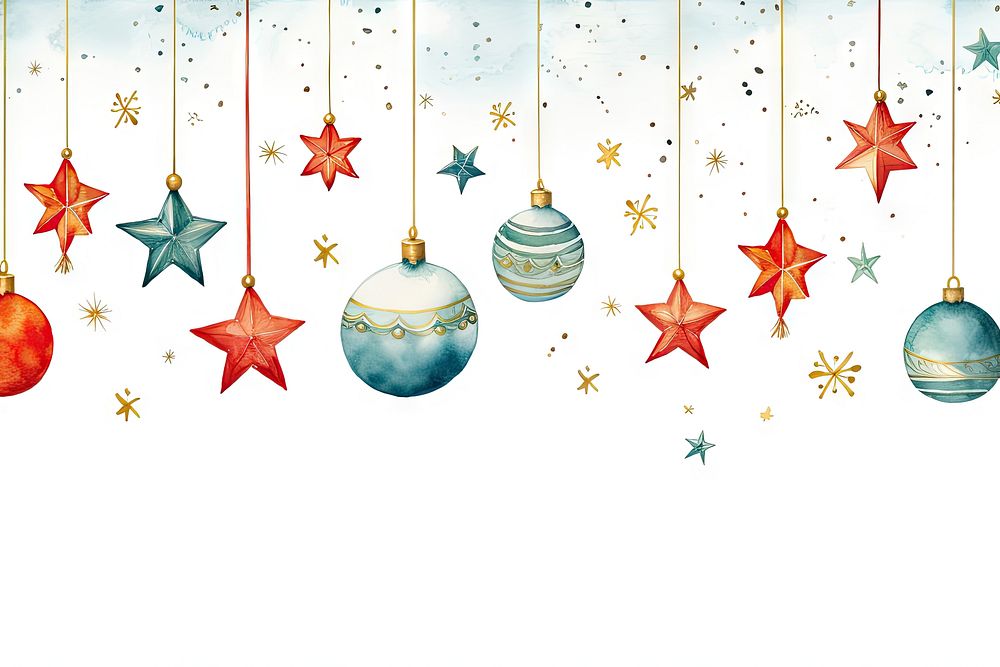 Christmas ornament borders backgrounds christmas star. AI generated Image by rawpixel.