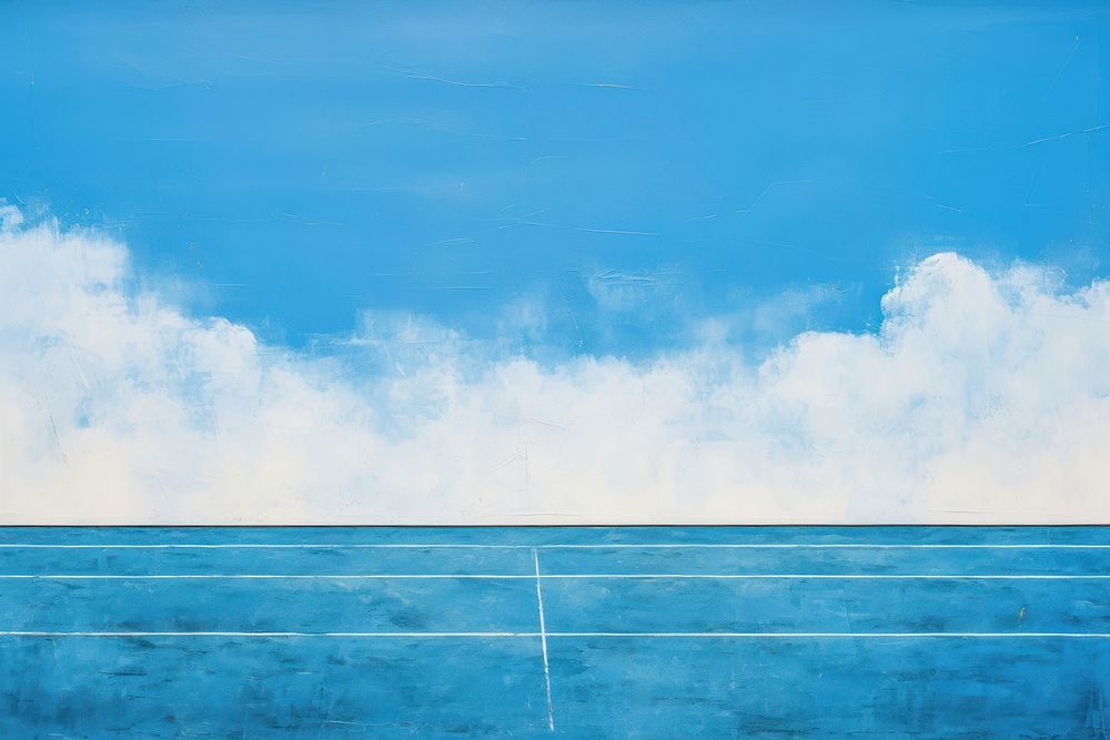A football field sky backgrounds painting. AI generated Image by rawpixel.