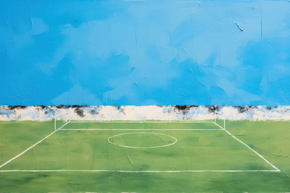 A football field sports backgrounds painting. AI generated Image by rawpixel.