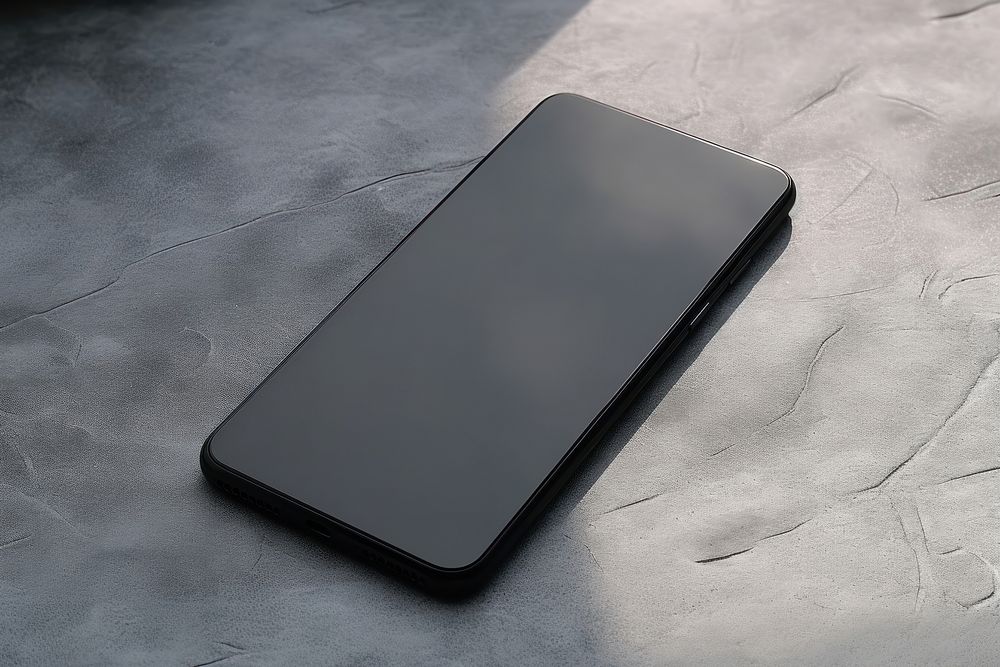 Smart phone black gray electronics. AI generated Image by rawpixel.
