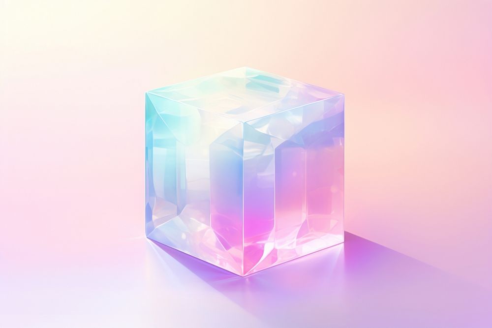 crystal cube abstract lighting glowing. | Premium Photo Illustration ...