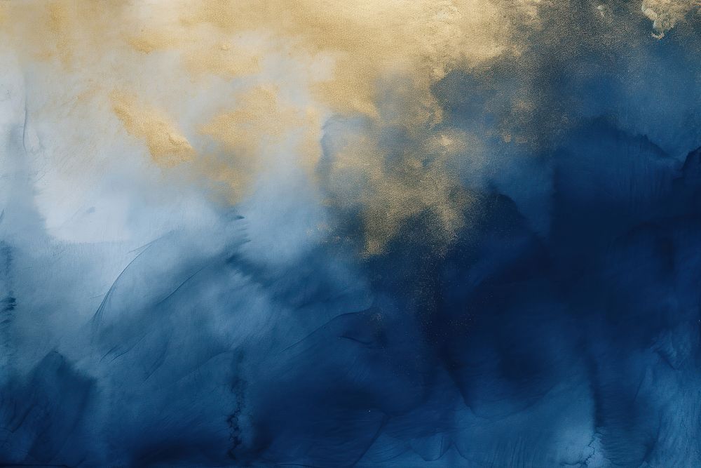A deep blue watercolor background painting backgrounds nature. AI generated Image by rawpixel.