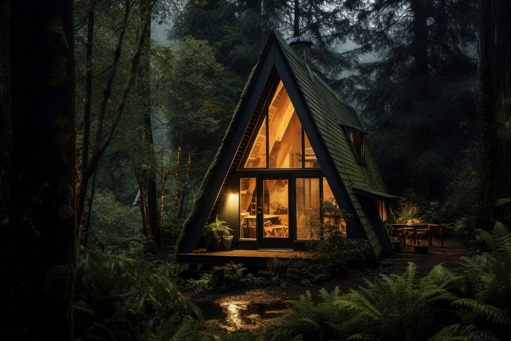 House architecture building forest. AI generated Image by rawpixel.