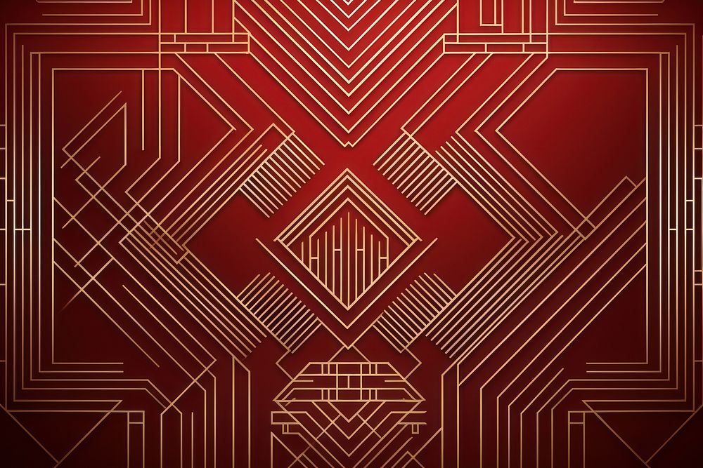 Chinese new year greeting card design pattern line red. AI generated Image by rawpixel.