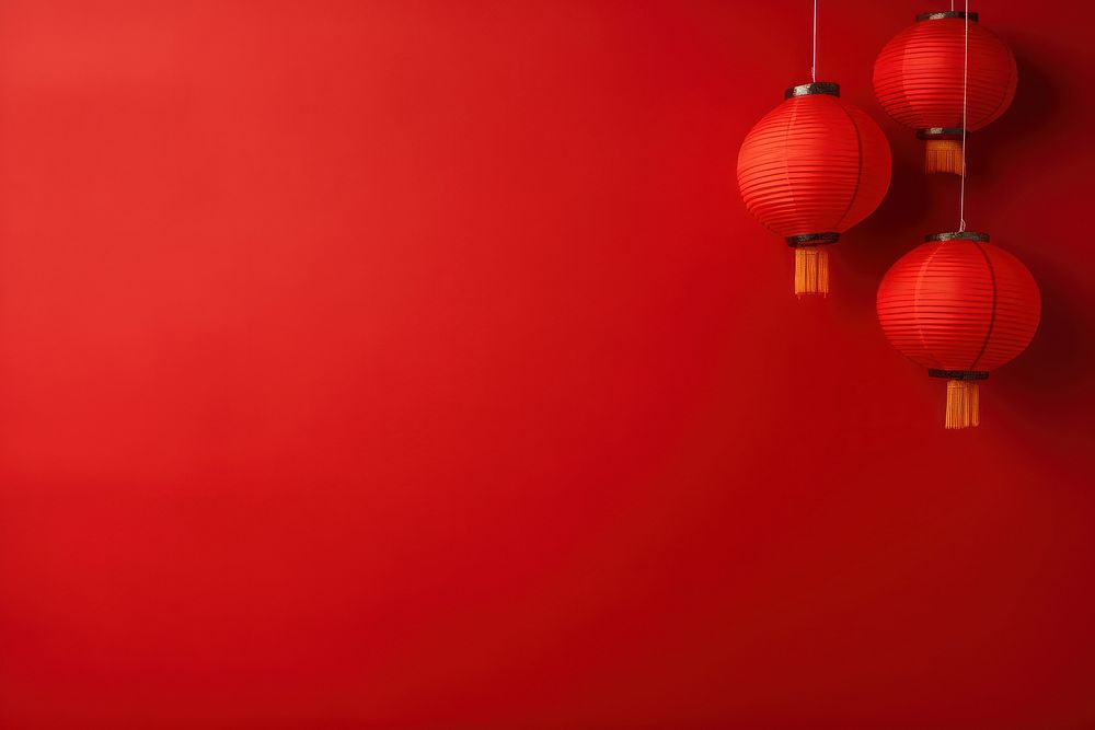 Chinese paper lanterns backgrounds red red background. AI generated Image by rawpixel.