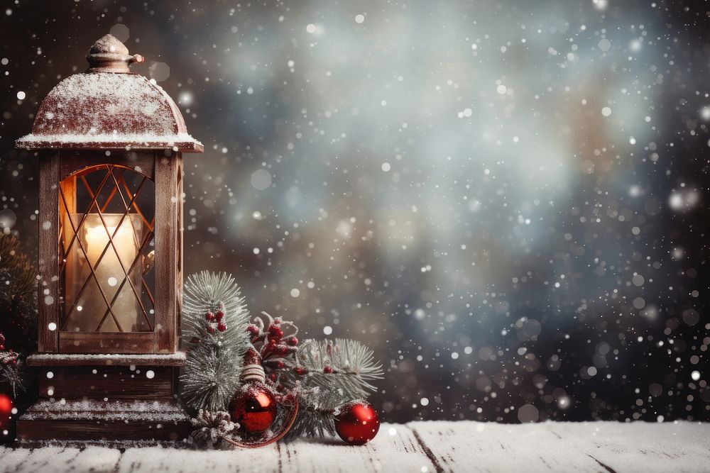 Christmas outdoors winter snow. AI generated Image by rawpixel.