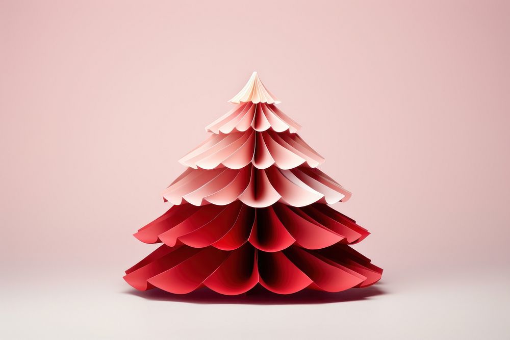 Christmas origami paper tree. AI generated Image by rawpixel.