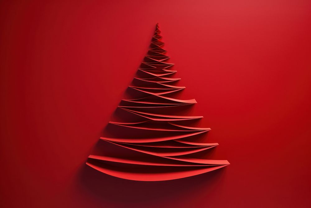 Red christmas abstract shape. AI generated Image by rawpixel.