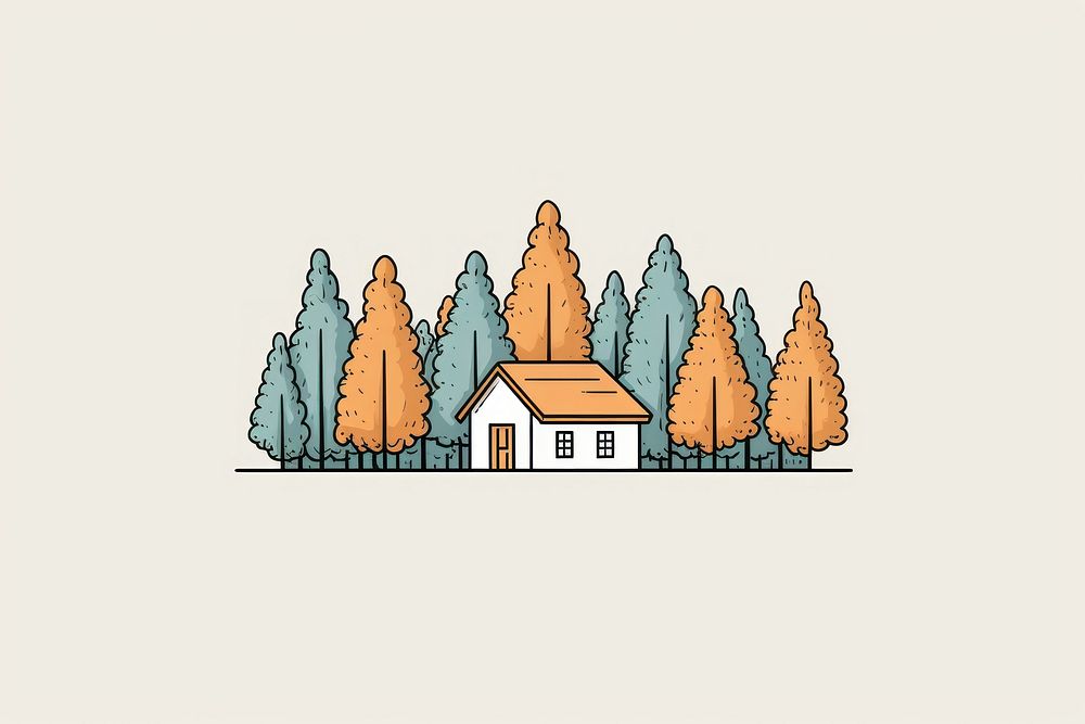 House drawing architecture building. AI generated Image by rawpixel.