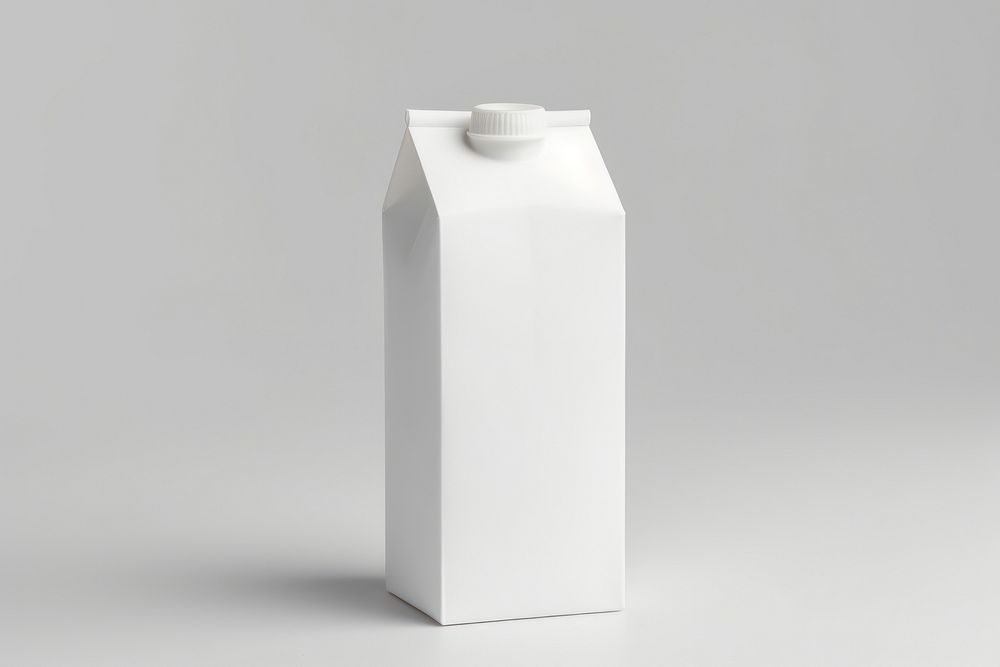 Milk box white white background container. AI generated Image by rawpixel.