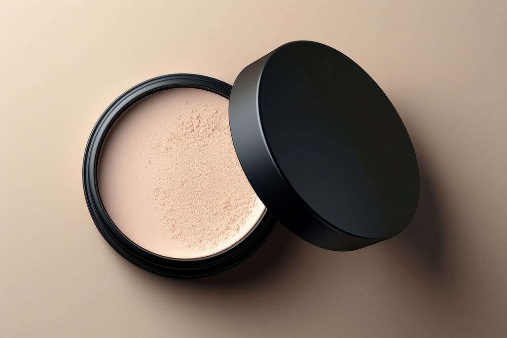 Face Powder Packaging cosmetics powder face. AI generated Image by rawpixel.