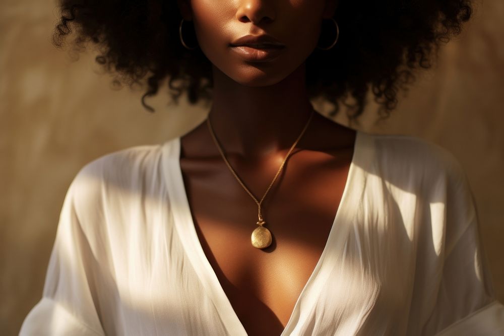 Woman necklace jewelry skin. AI generated Image by rawpixel.
