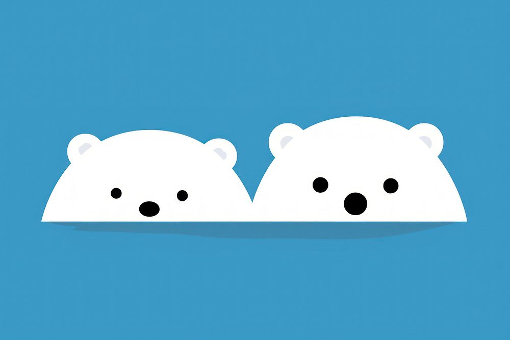 Polar bear mom and baby cartoon mammal animal. AI generated Image by rawpixel.
