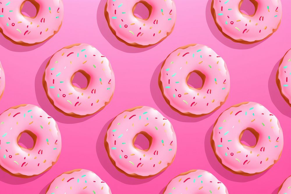 Cute background donut backgrounds sprinkles. AI generated Image by rawpixel.