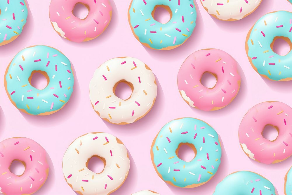 Cute background donut backgrounds sprinkles. AI generated Image by rawpixel.