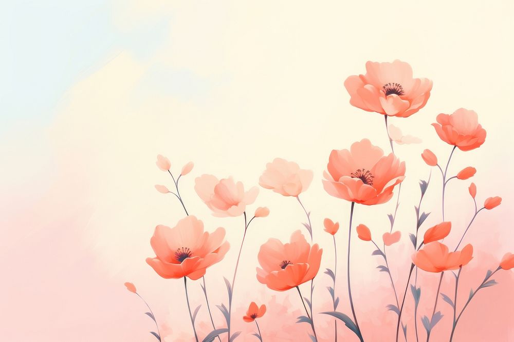 Cute background flower backgrounds blossom. AI generated Image by rawpixel.