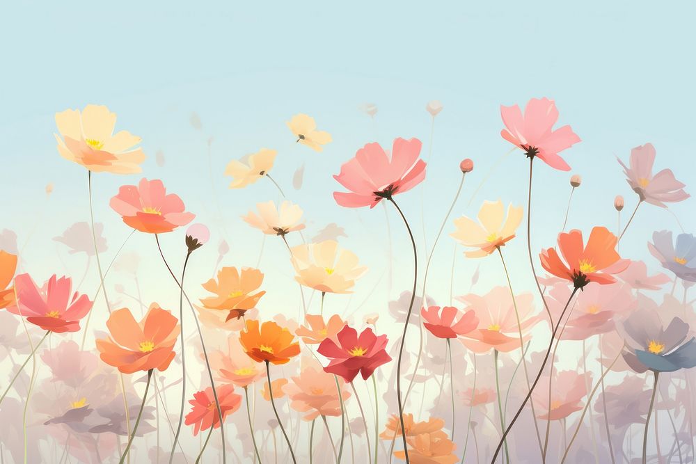 Cute background flower backgrounds outdoors. AI generated Image by rawpixel.