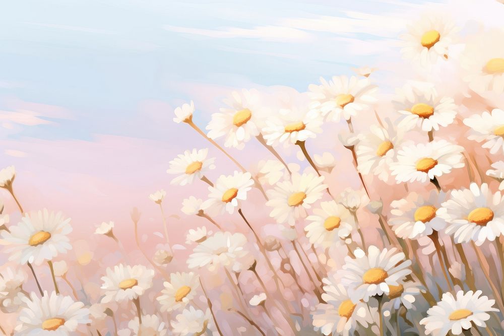 Cute background daisy backgrounds outdoors. AI generated Image by rawpixel.