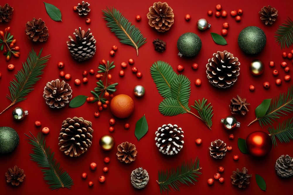 Christmas decor christmas backgrounds plant. AI generated Image by rawpixel.