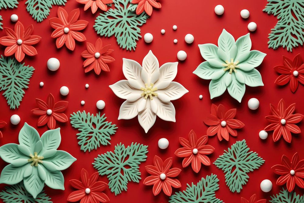 Christmas decor backgrounds christmas pattern. AI generated Image by rawpixel.