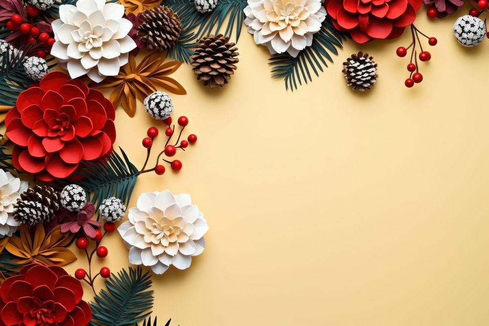 Christmas backgrounds pattern flower. AI generated Image by rawpixel.