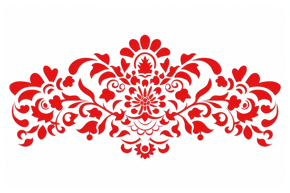 Chinese ornament pattern white white background. AI generated Image by rawpixel.
