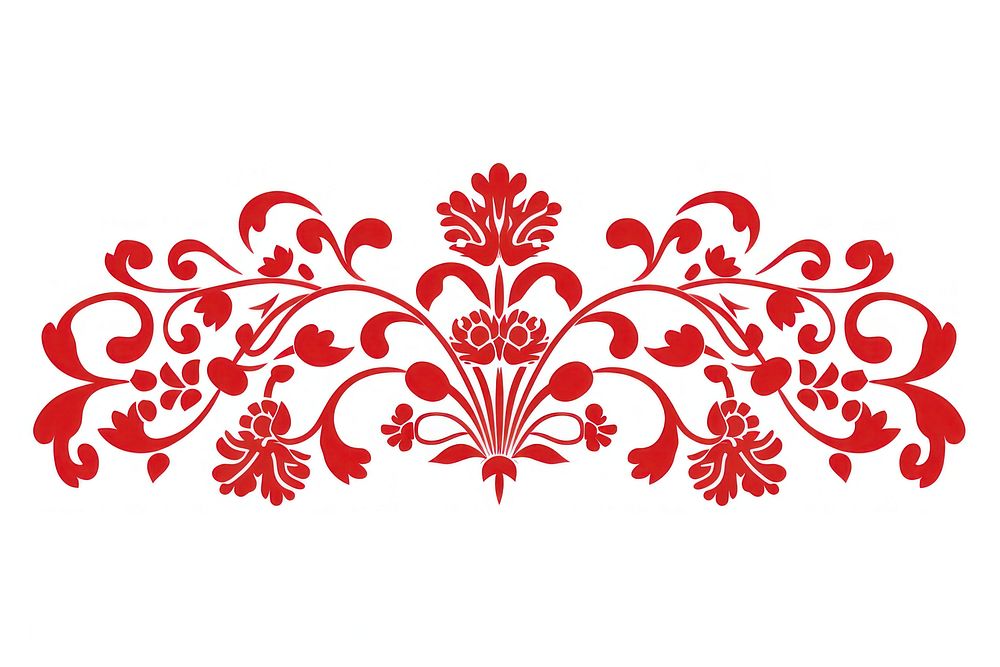 Chinese ornament pattern white white background. AI generated Image by rawpixel.