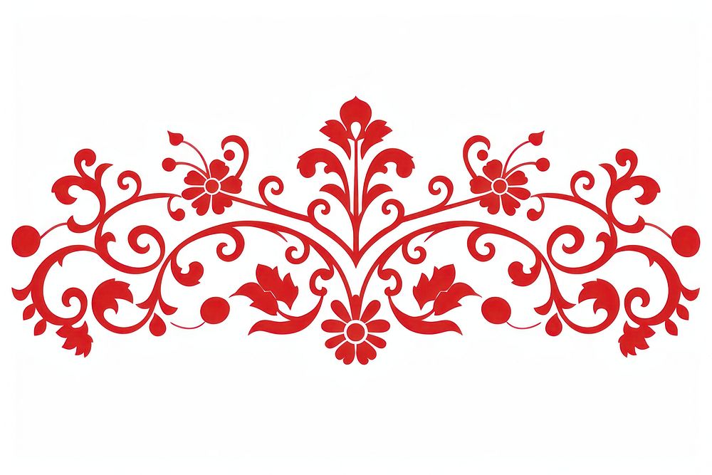 Chinese ornament pattern white background creativity. AI generated Image by rawpixel.