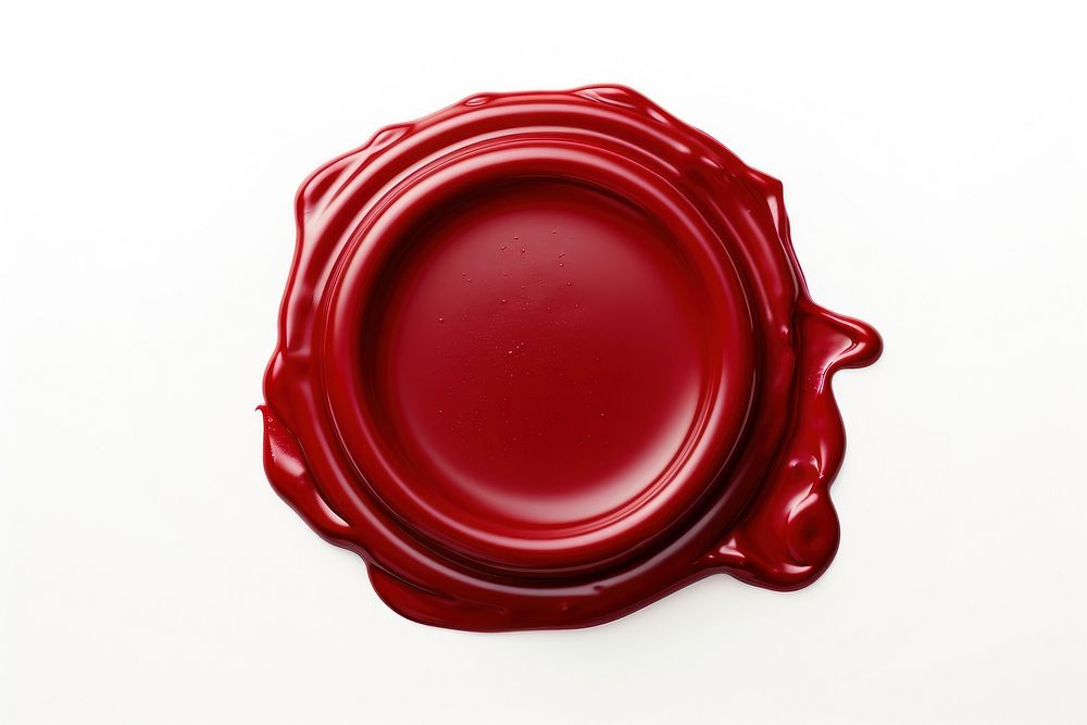 Wax seal white background dishware ketchup. AI generated Image by rawpixel.