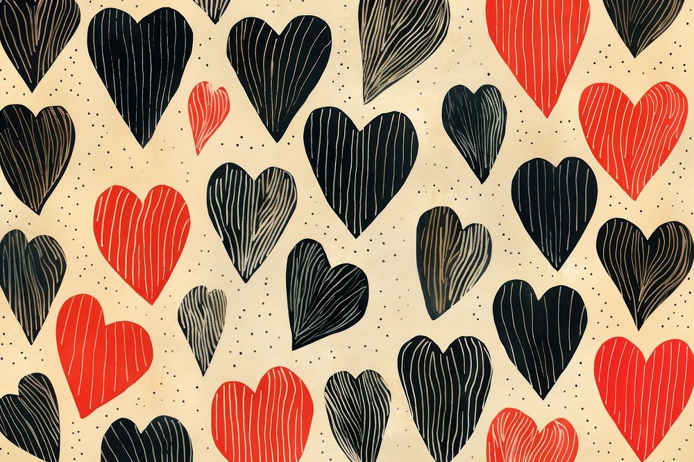 Heart pattern backgrounds creativity. AI generated Image by rawpixel.