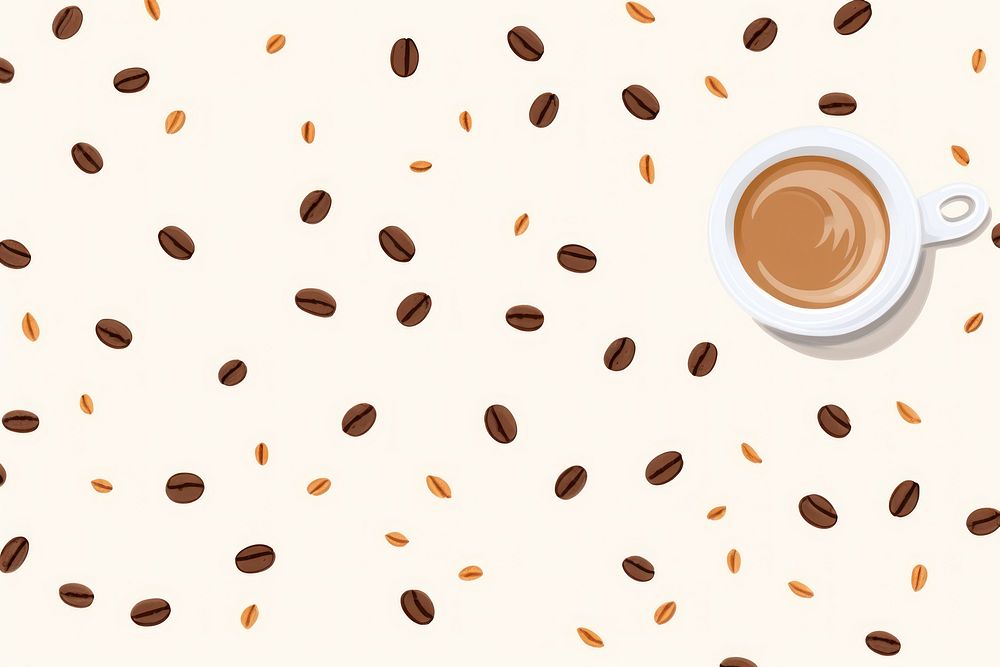 Cute background coffee backgrounds pattern. AI generated Image by rawpixel.