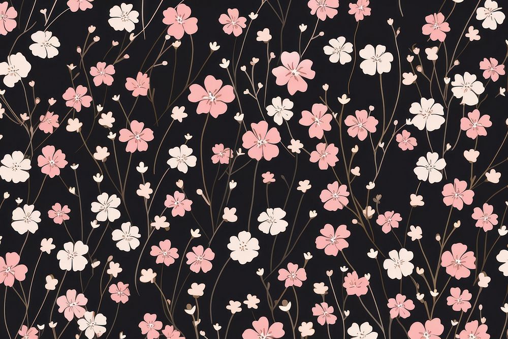 Cute background pattern flower backgrounds. AI generated Image by rawpixel.