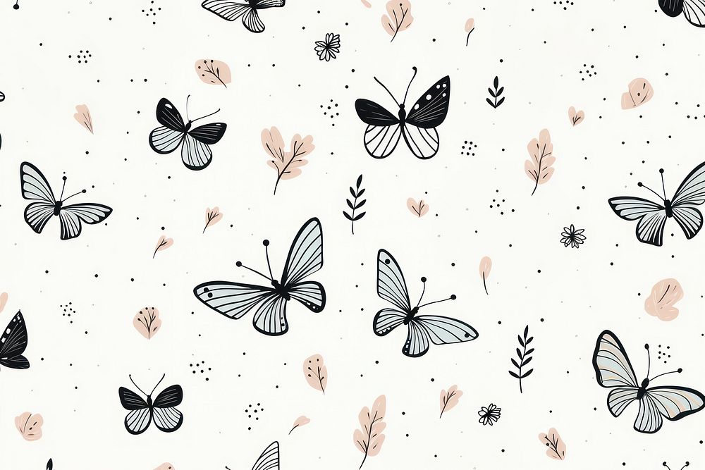 Butterfly backgrounds wallpaper pattern. AI generated Image by rawpixel.