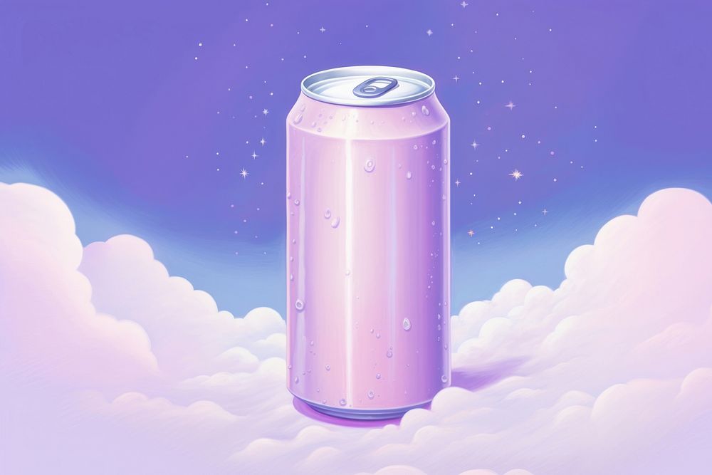 Purple cloud tin refreshment. AI generated Image by rawpixel.