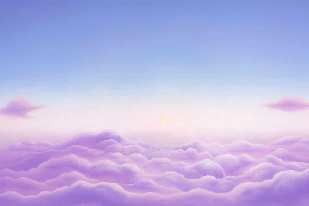 A pastel purple space cloud outdoors horizon. AI generated Image by rawpixel.