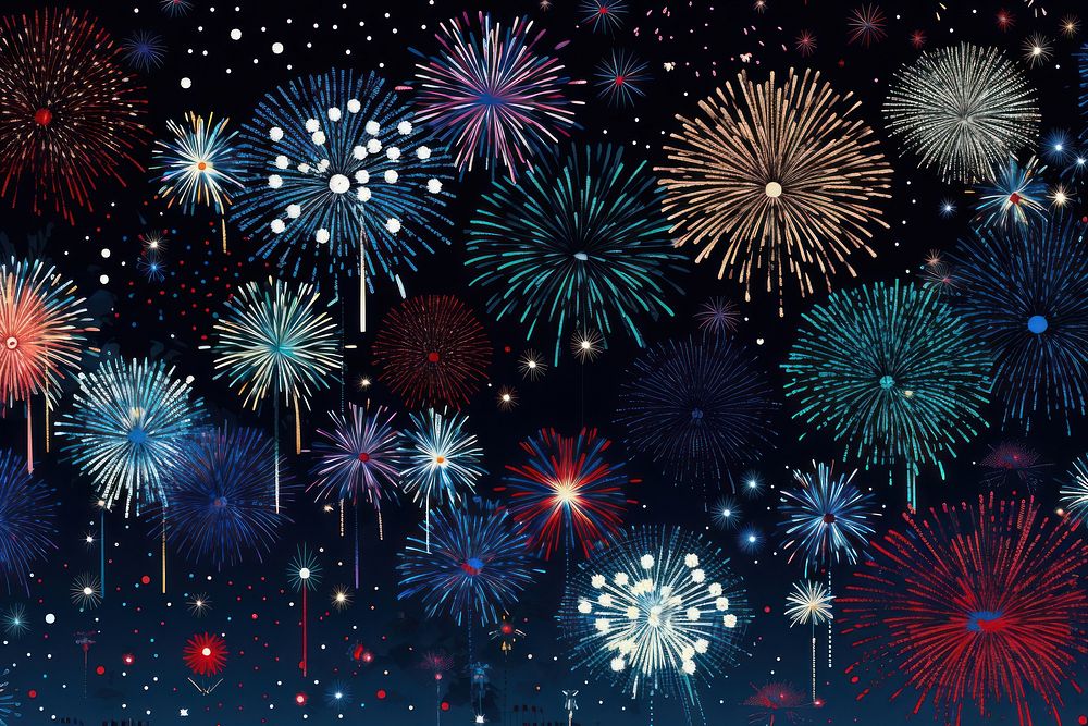 Fireworks outdoors illuminated backgrounds. AI generated Image by rawpixel.