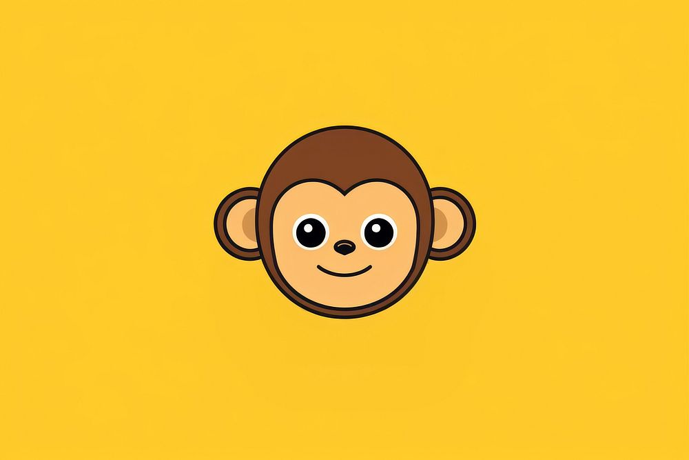 Monkey cartoon monkey face. AI generated Image by rawpixel.