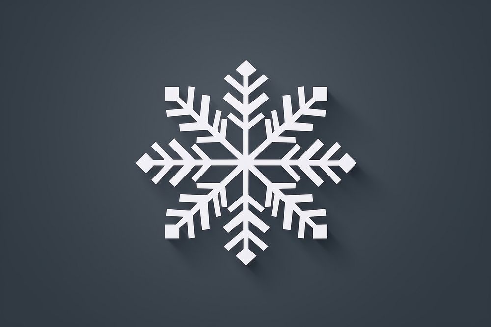 Geometric pattern snowflake christmas white. AI generated Image by rawpixel.