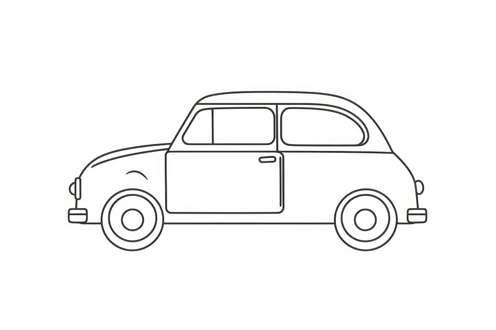 Minimal illustration of wedding car drawing sketch vehicle. AI generated Image by rawpixel.