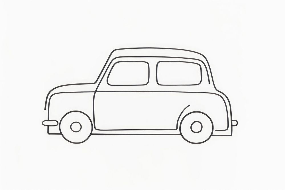Minimal illustration of car drawing sketch vehicle. AI generated Image by rawpixel.