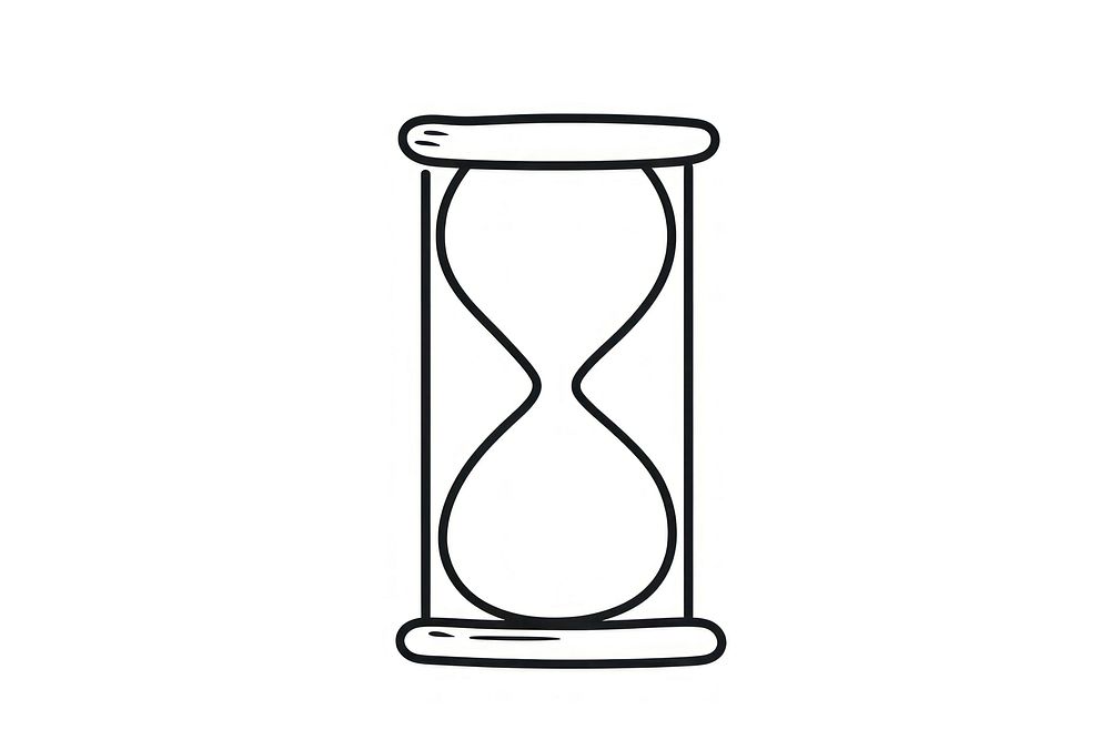 Minimal illustration of hourglass drawing sketch line. AI generated Image by rawpixel.
