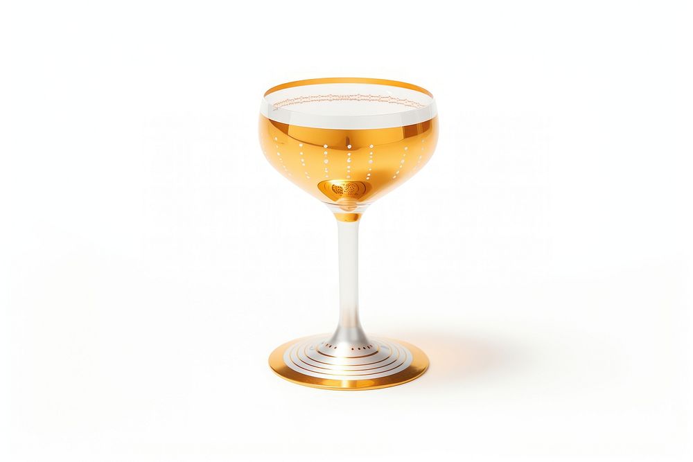 Champagne glass champagne drink white background. AI generated Image by rawpixel.
